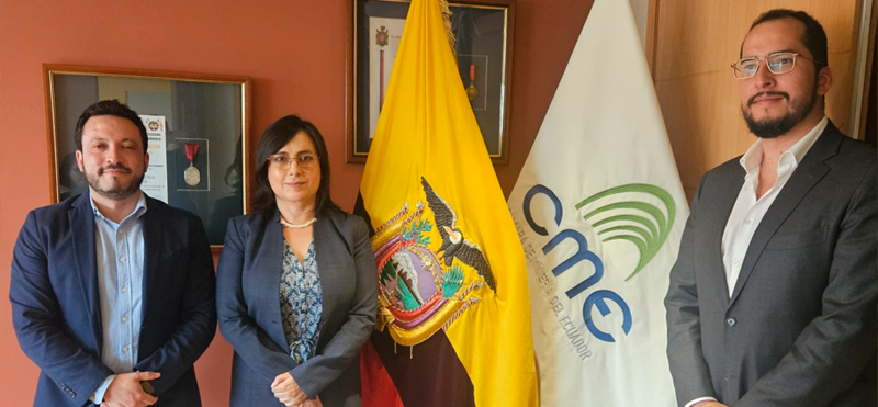 Autoridades del IIGE y la Cámara de Minería del Ecuador mantuvieron acercamiento