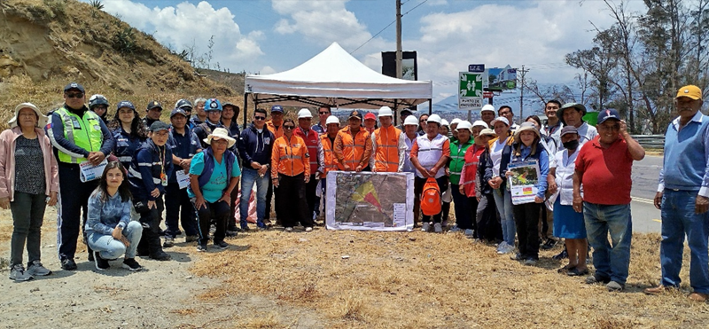 IIGE participó en simulacro de Evacuación en Santa Rosa de Pomasqui.